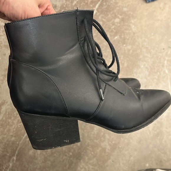 Yru aura whimsigoth whimsical witchy goth celestial lunar Black Ankle Booties - Picture 5 of 8